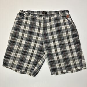 Phat Farm Shorts Mens Size 46w Phat Classics Plaid 12" Inseam Hip Hop Streetwear